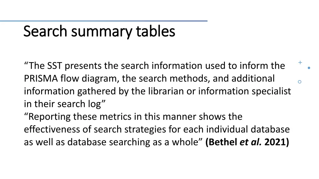 search summary tables search summary tables