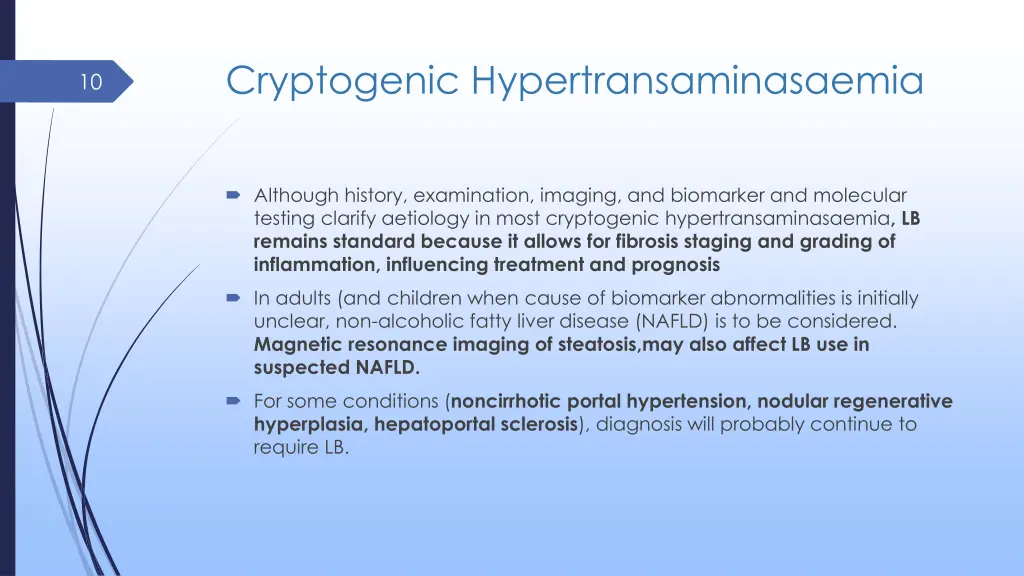 cryptogenic hypertransaminasaemia