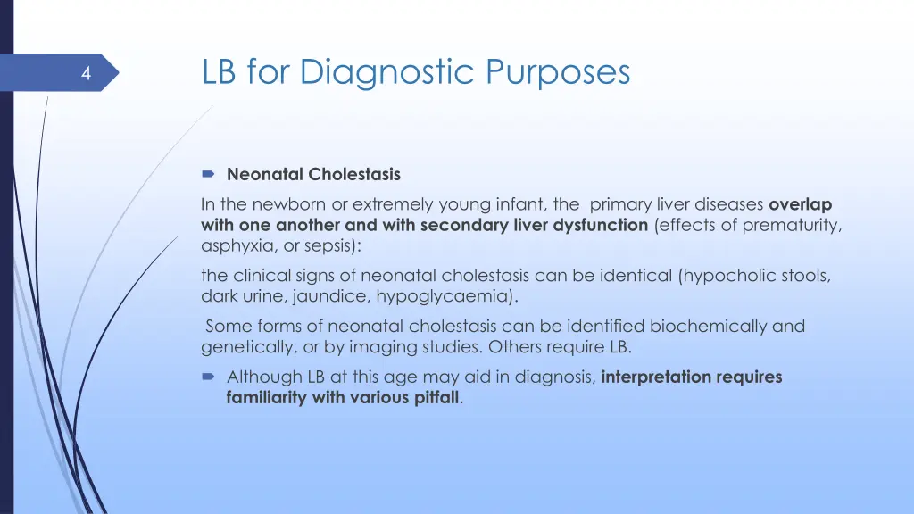 lb for diagnostic purposes