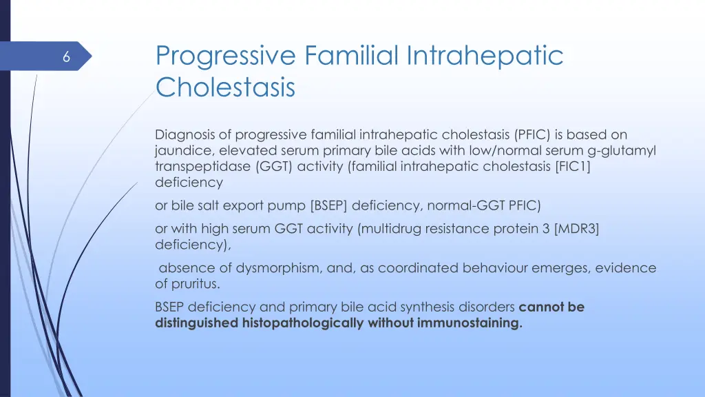 progressive familial intrahepatic cholestasis