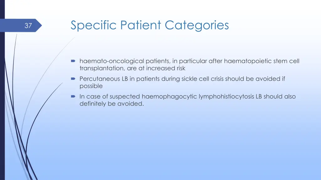 specific patient categories