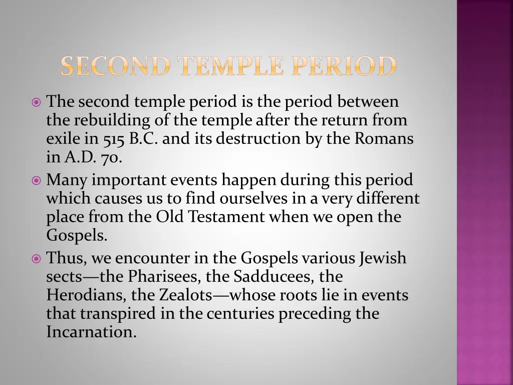 second temple period