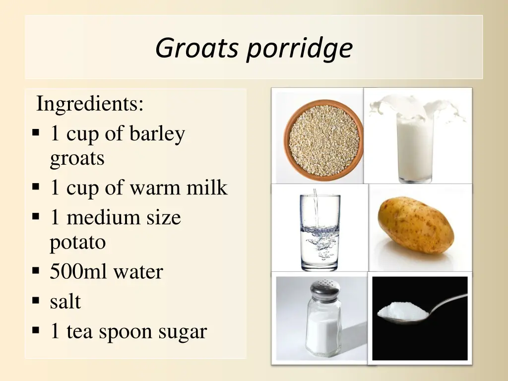 groats porridge