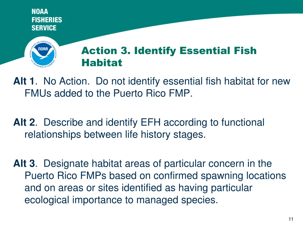 action 3 identify essential fish habitat