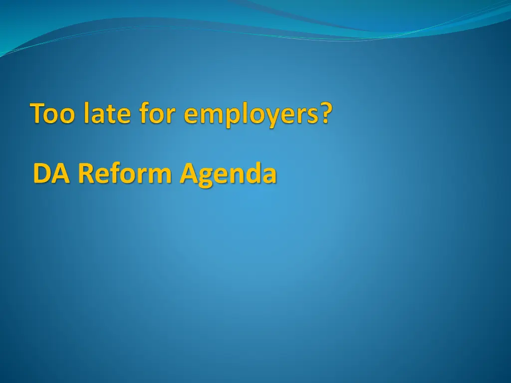 da reform agenda 1