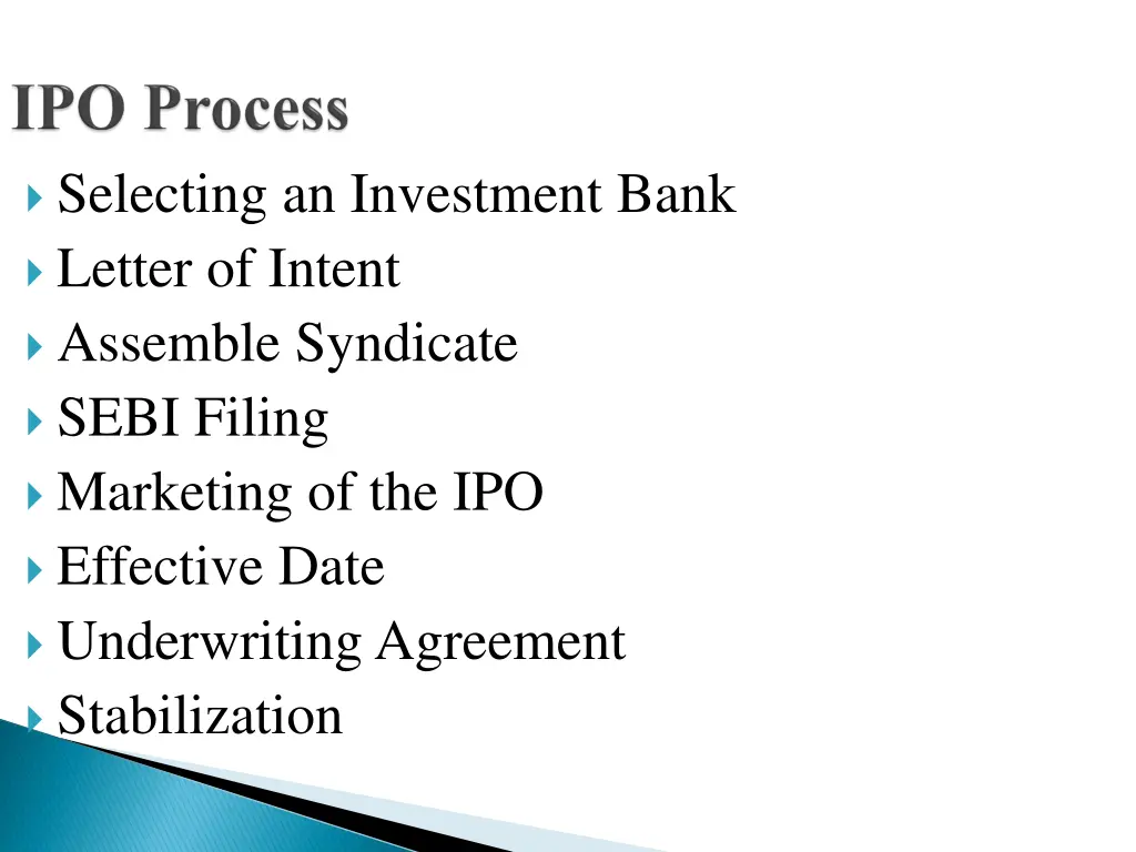 selecting an investment bank letter of intent