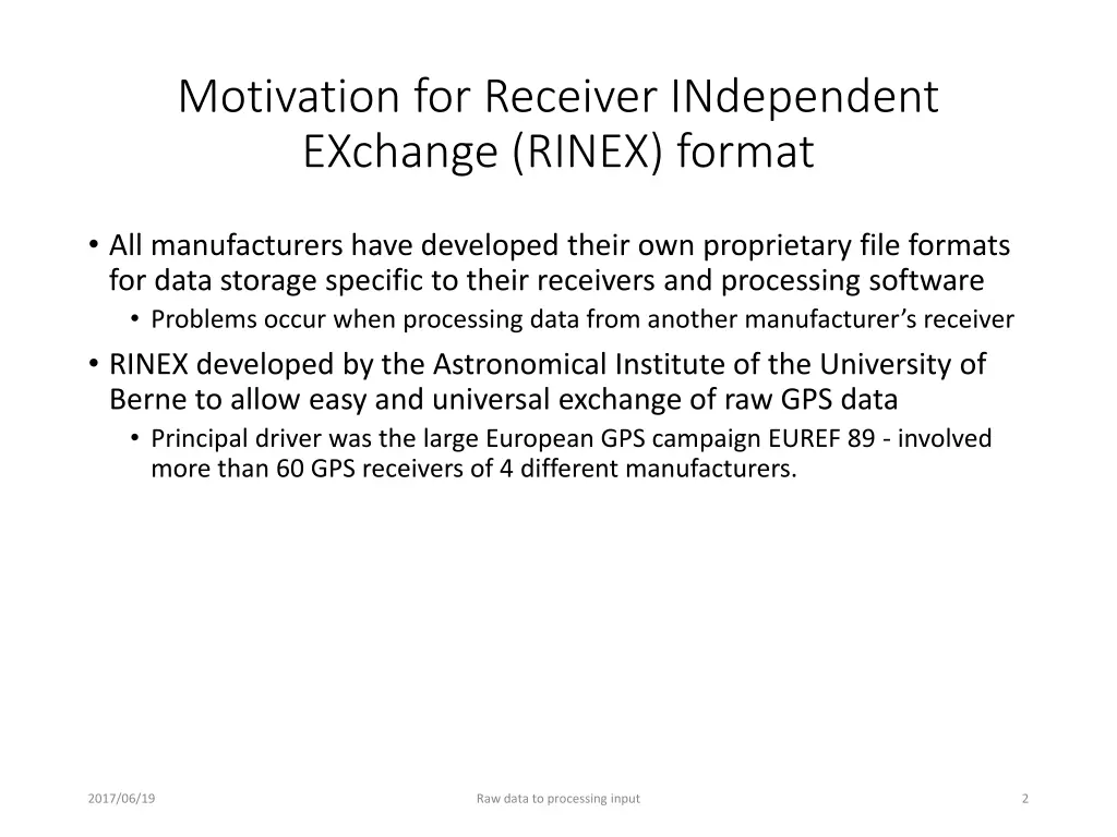 motivation for receiver independent exchange