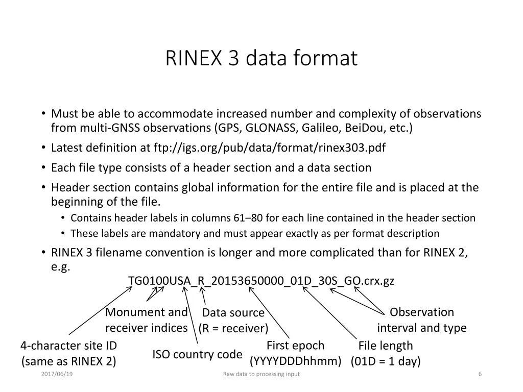 rinex 3 data format