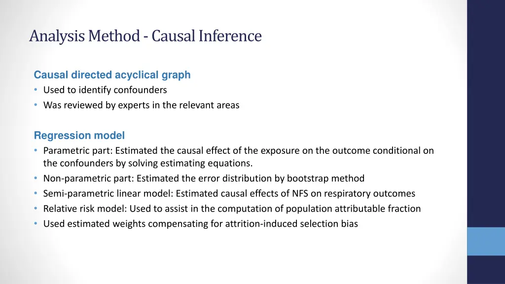 analysis method causal inference