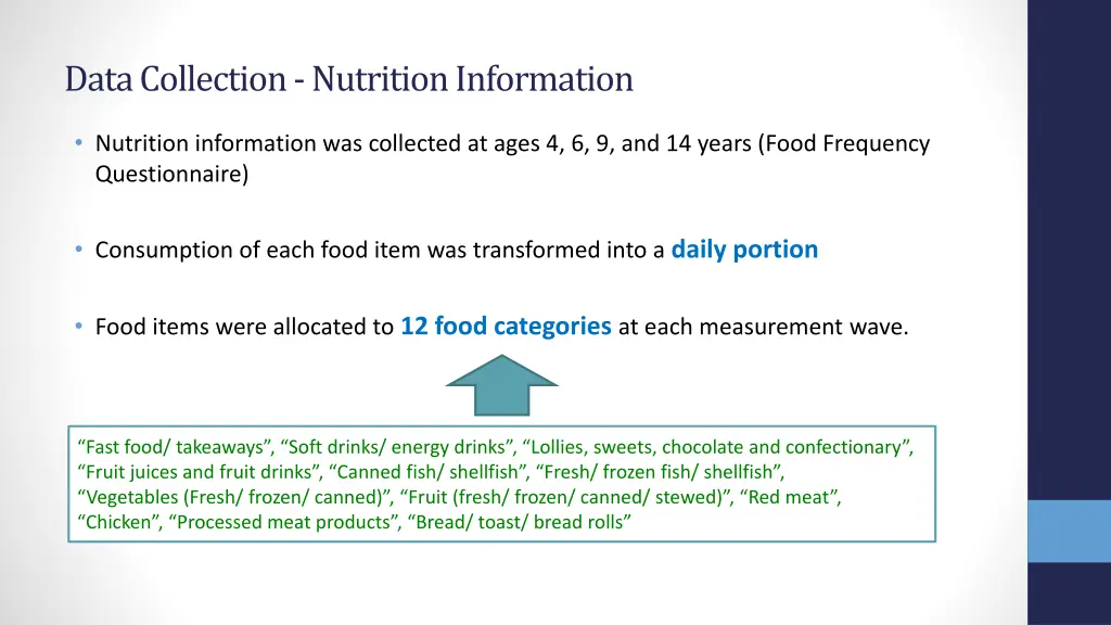 data collection nutrition information