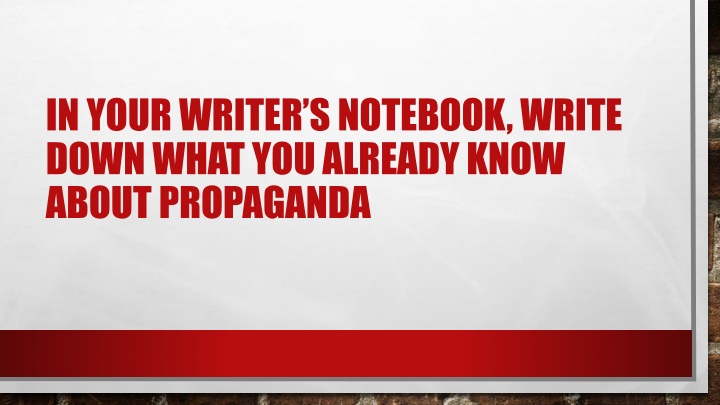 in your writer s notebook write down what