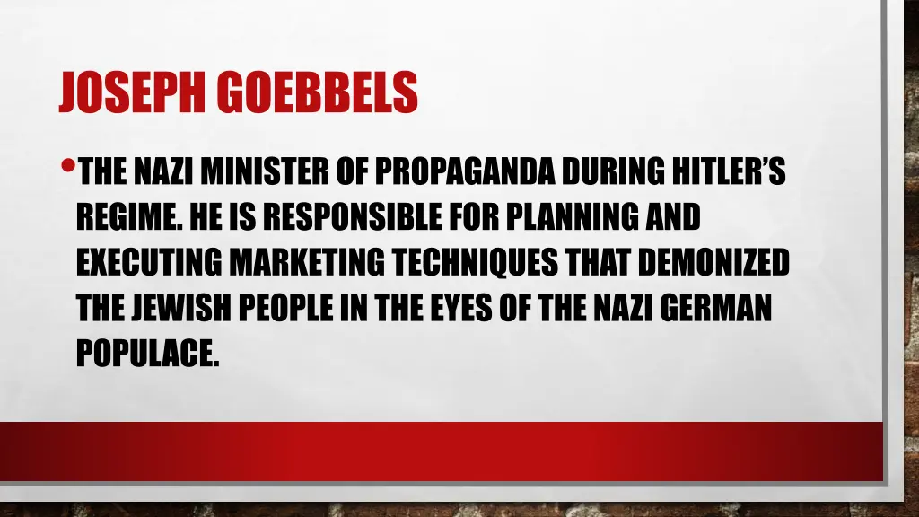 joseph goebbels the nazi minister of propaganda