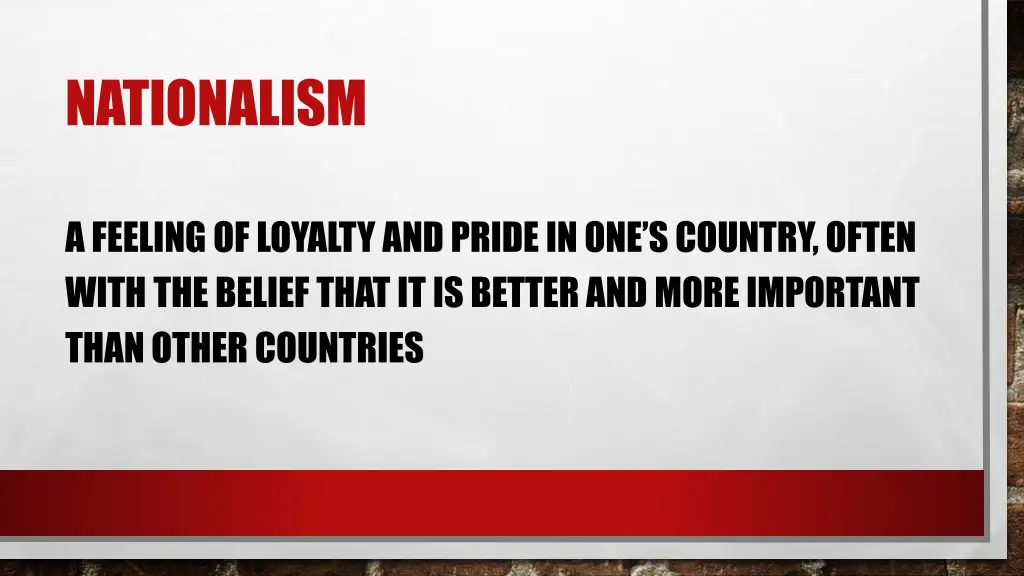 nationalism