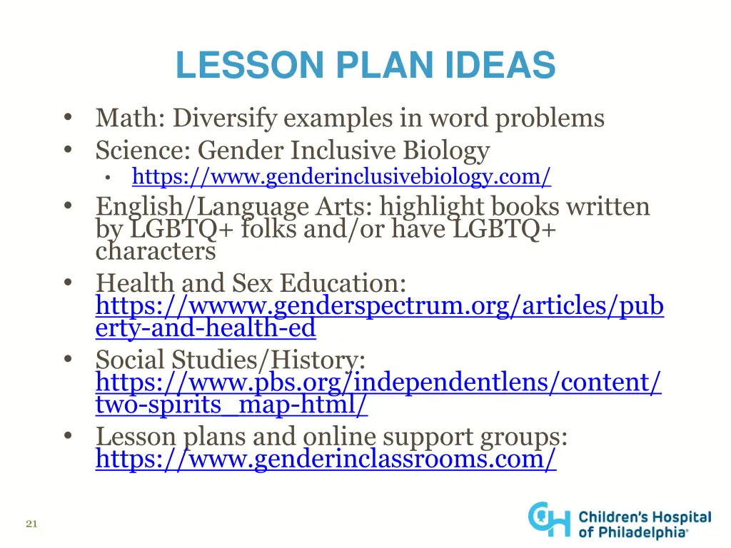 lesson plan ideas