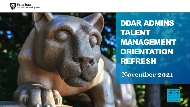 ddar admins talent management orientation refresh