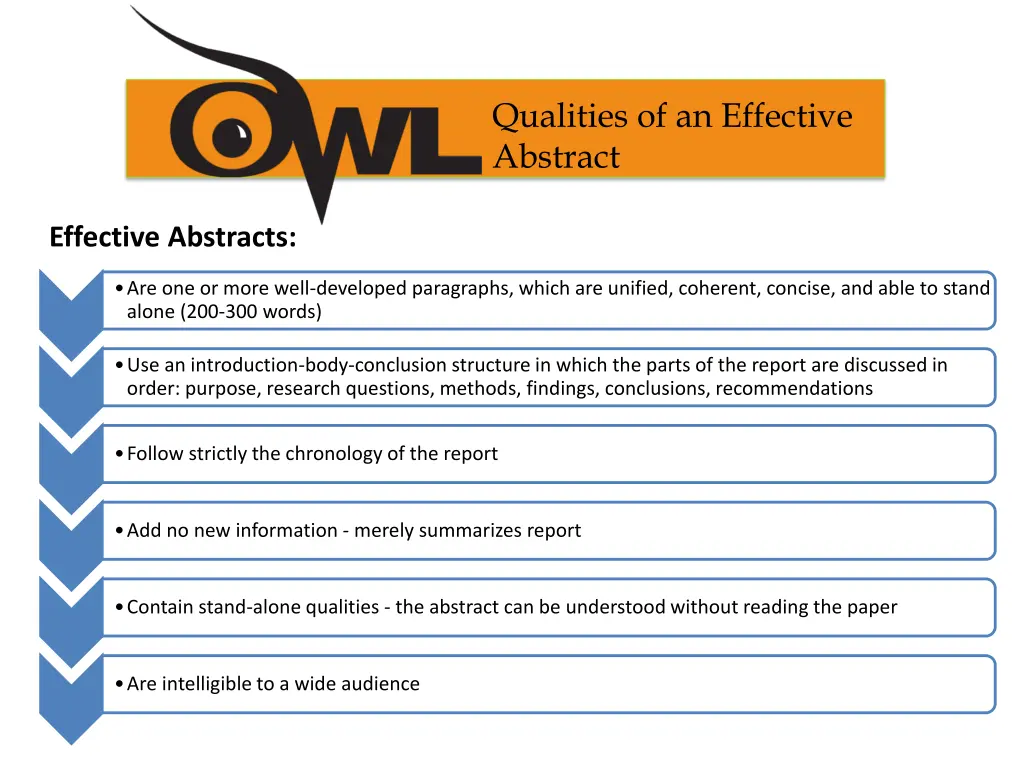 qualities of an effective abstract