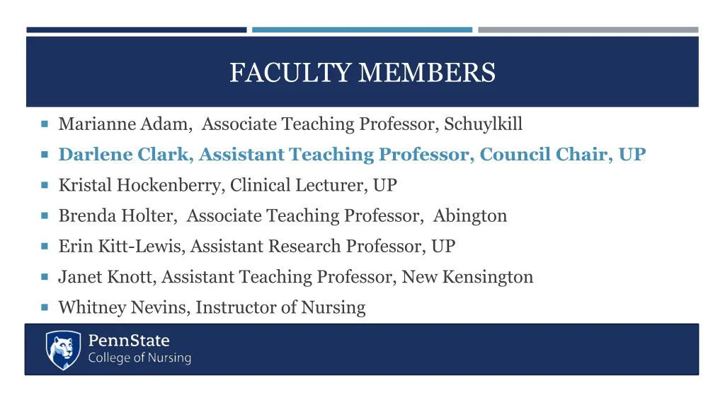 faculty members