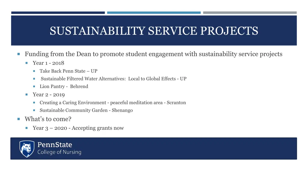 sustainability service projects