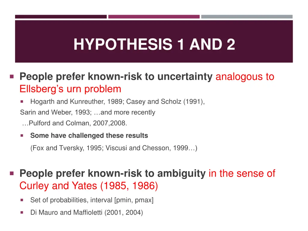 hypothesis 1 and 2