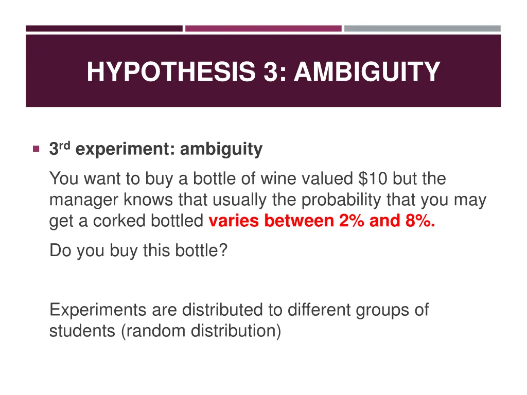 hypothesis 3 ambiguity