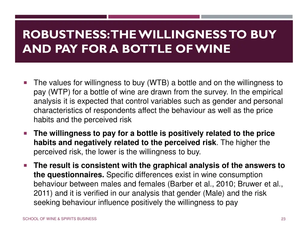 robustness the willingness