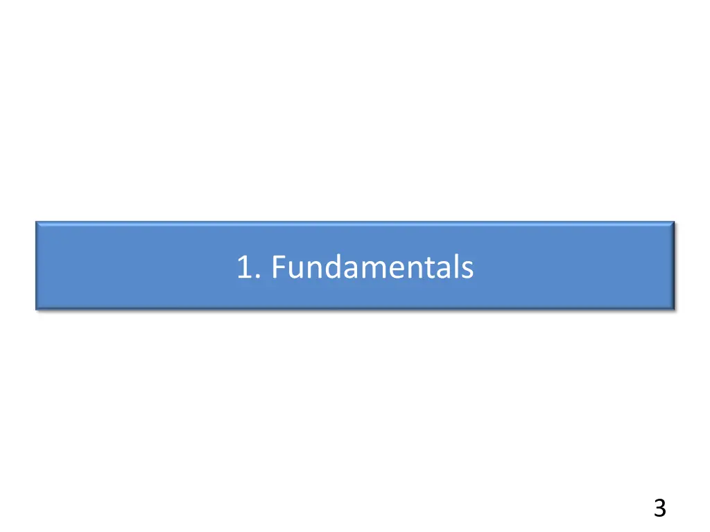 1 fundamentals