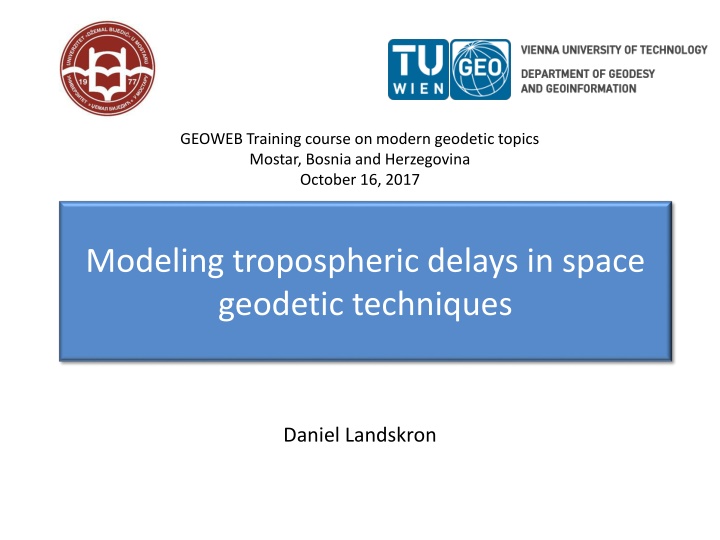 geoweb training course on modern geodetic topics