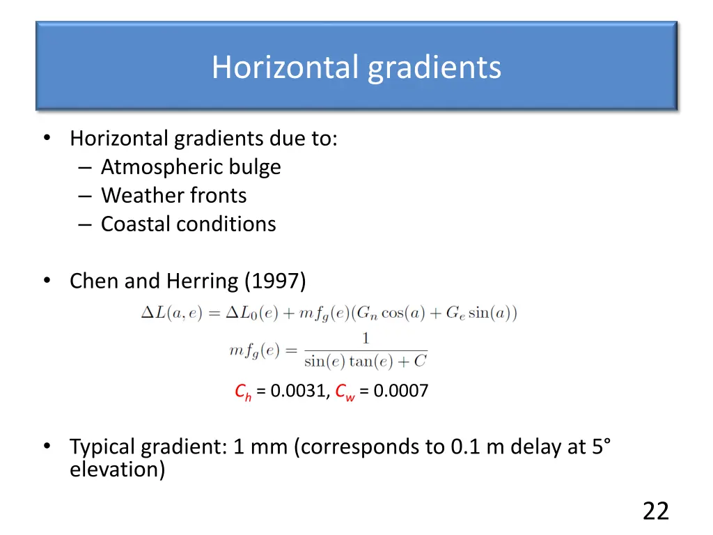 horizontal gradients