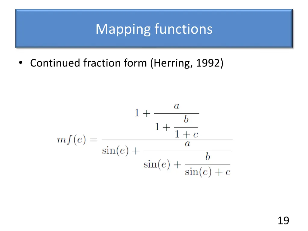 mapping functions 1