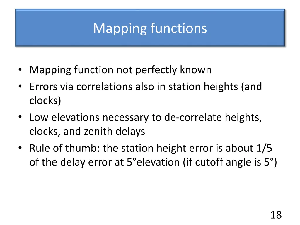 mapping functions