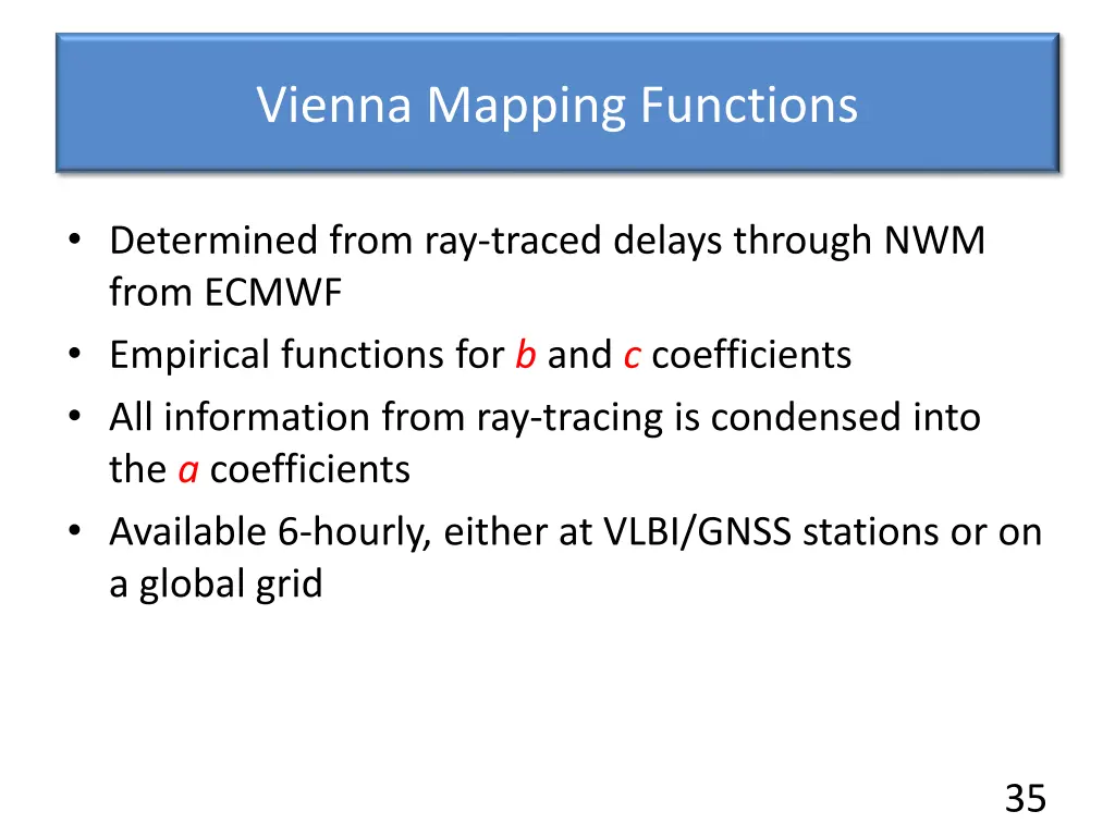 vienna mapping functions