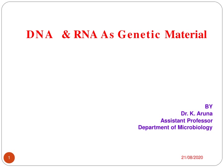 dna rna as genetic material