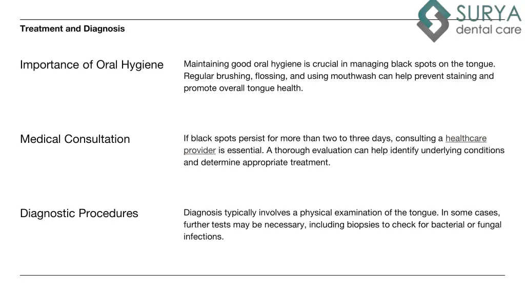 treatment and diagnosis