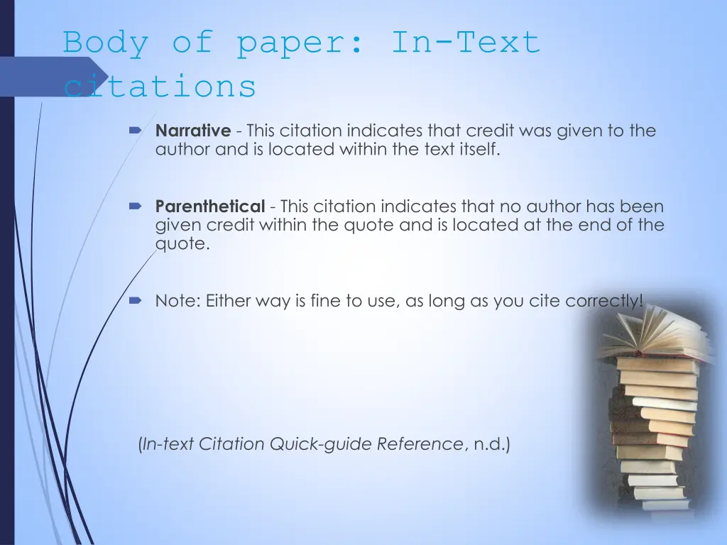 body of paper in text citations 3