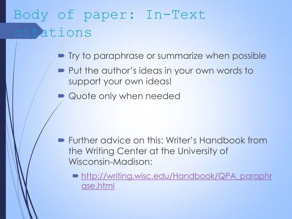 body of paper in text citations 4