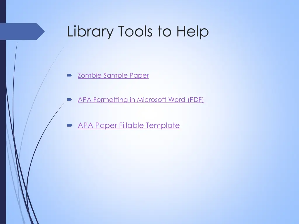 library tools to help