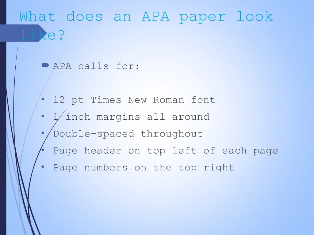 what does an apa paper look like