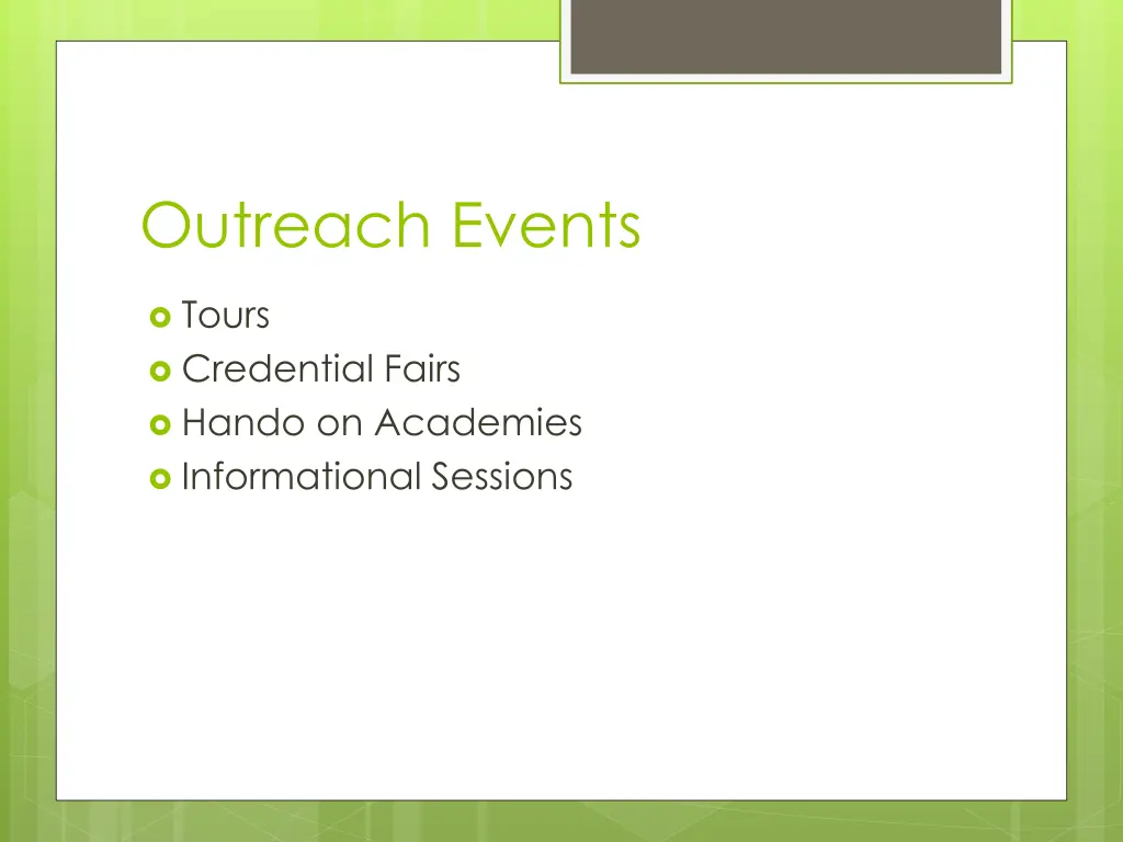 outreach events