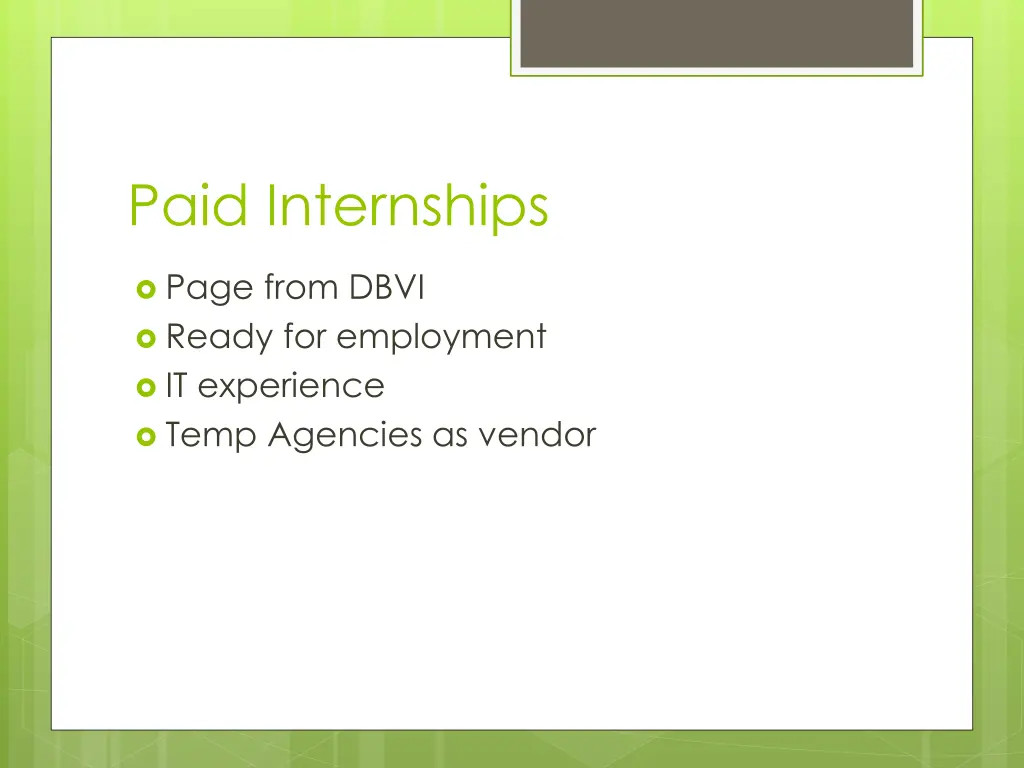 paid internships