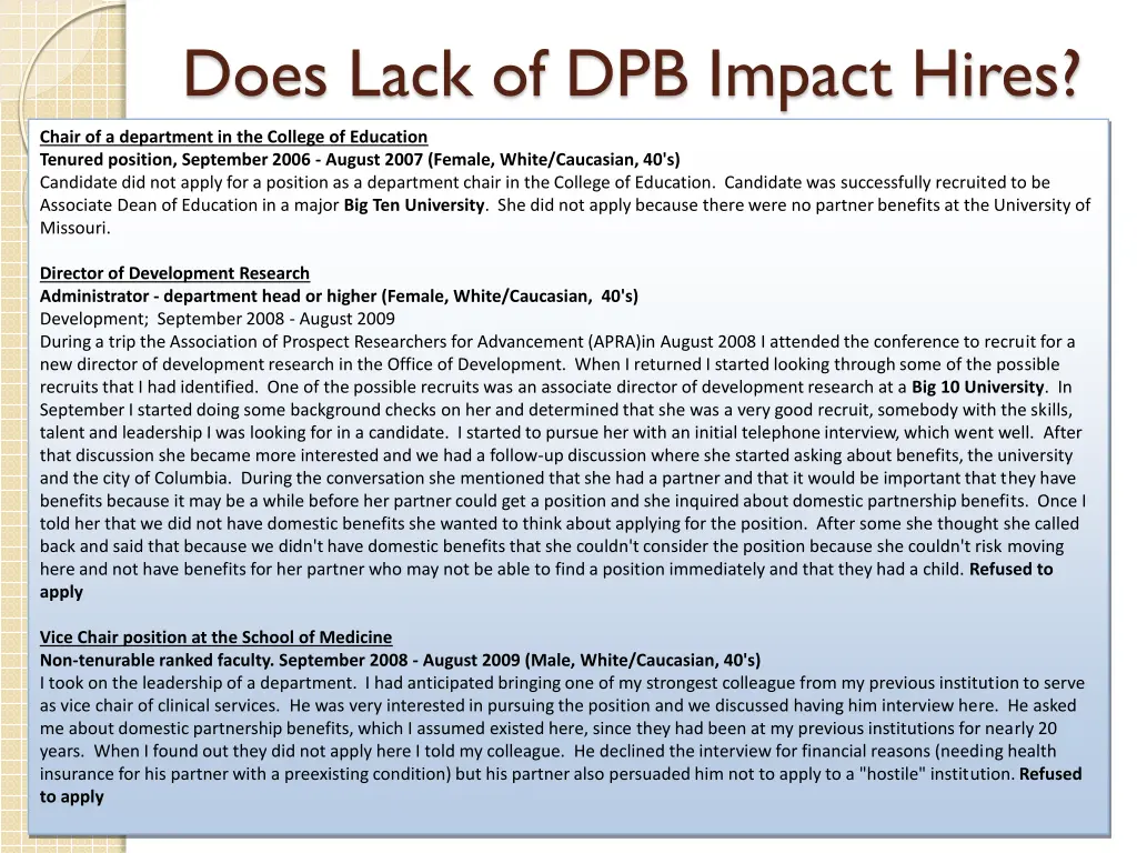 does lack of dpb impact hires 1