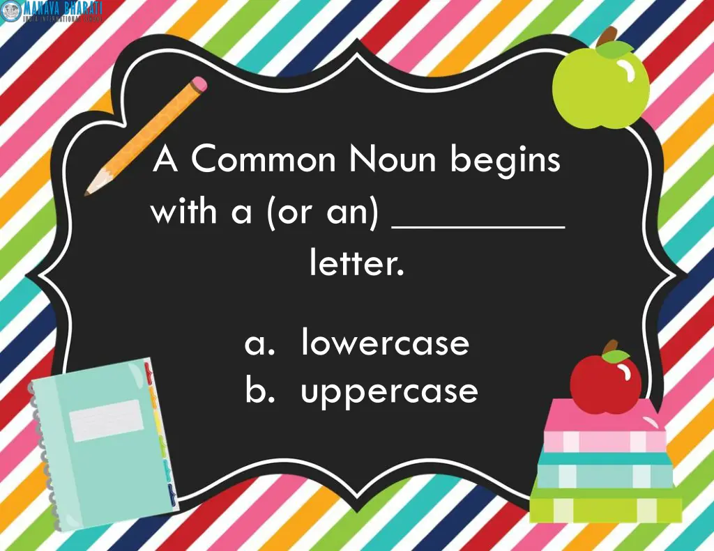 a common noun begins with a or an letter