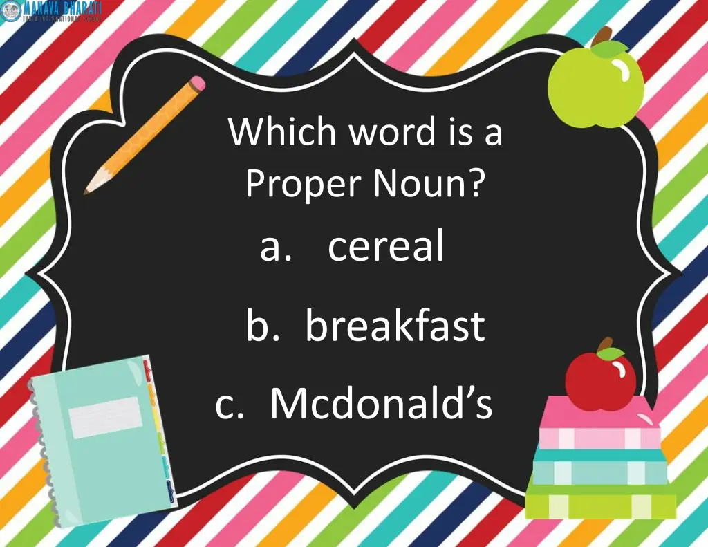 which word is a proper noun a cereal