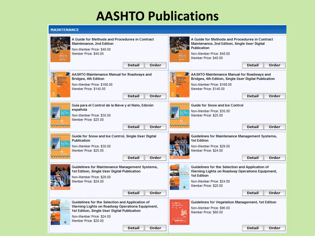 aashto publications