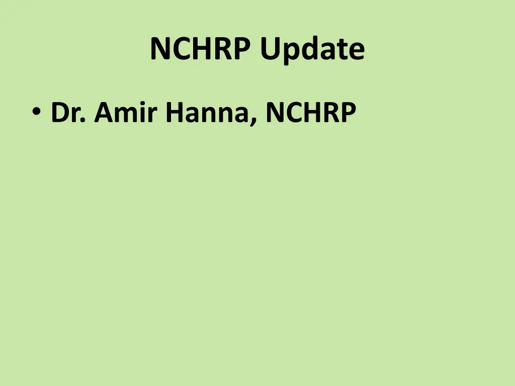 nchrp update