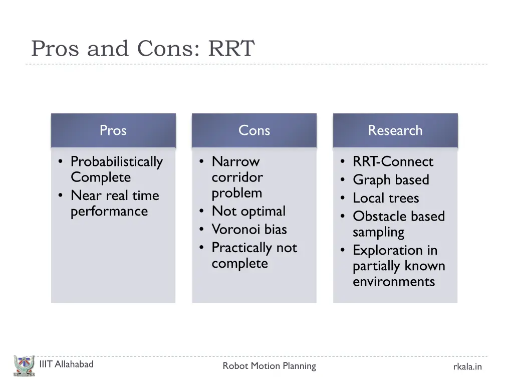 pros and cons rrt