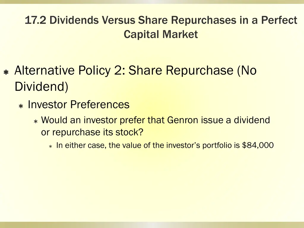 17 2 dividends versus share repurchases 12