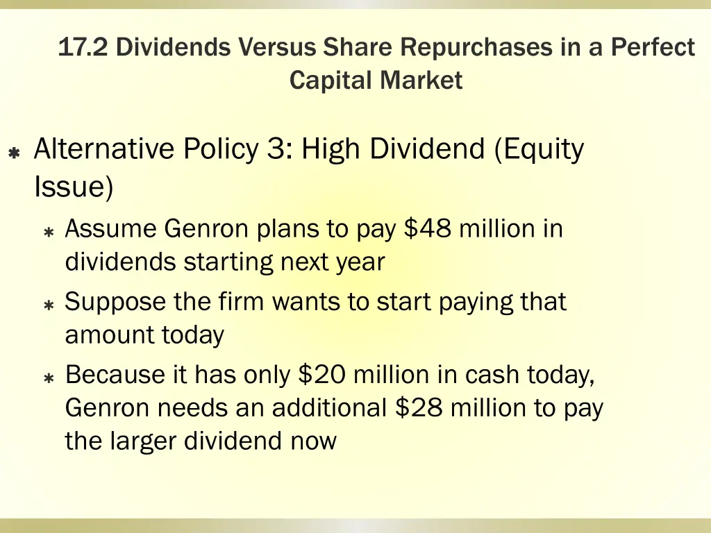 17 2 dividends versus share repurchases 16