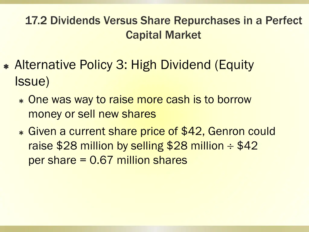 17 2 dividends versus share repurchases 17