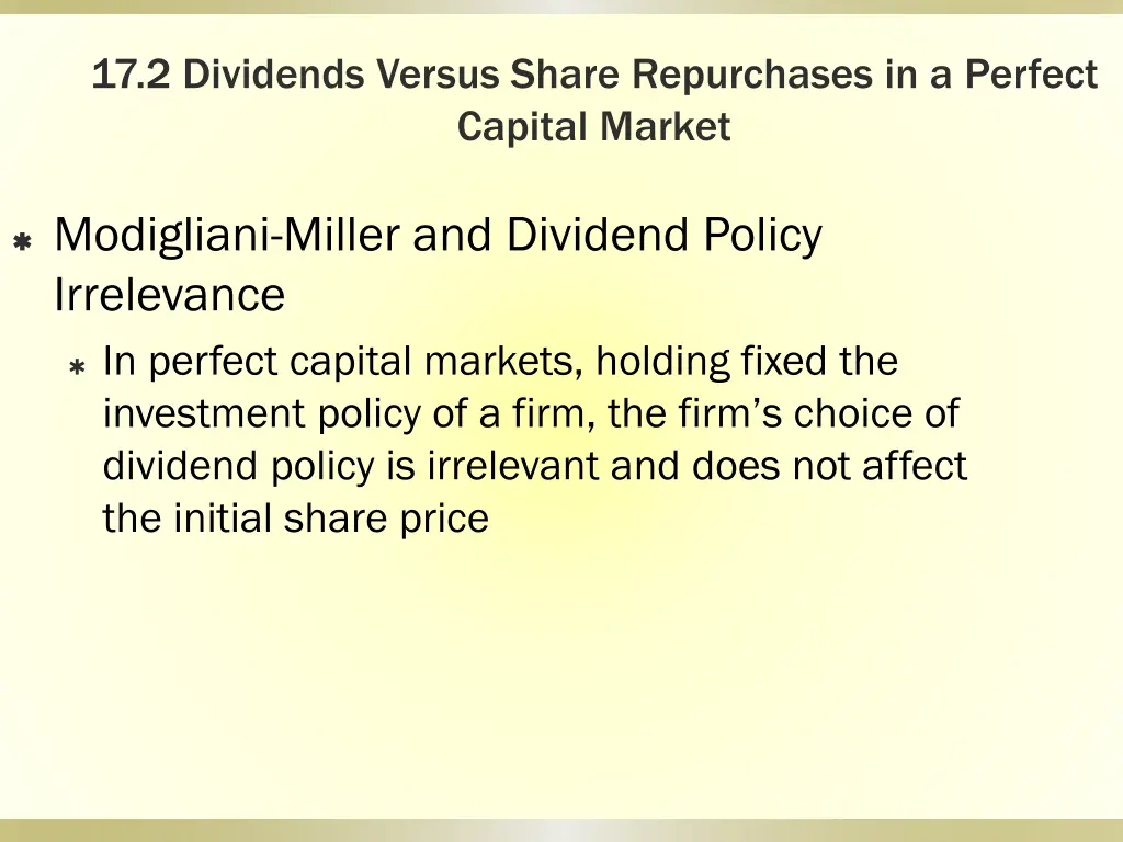 17 2 dividends versus share repurchases 20