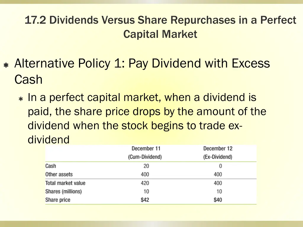 17 2 dividends versus share repurchases 4